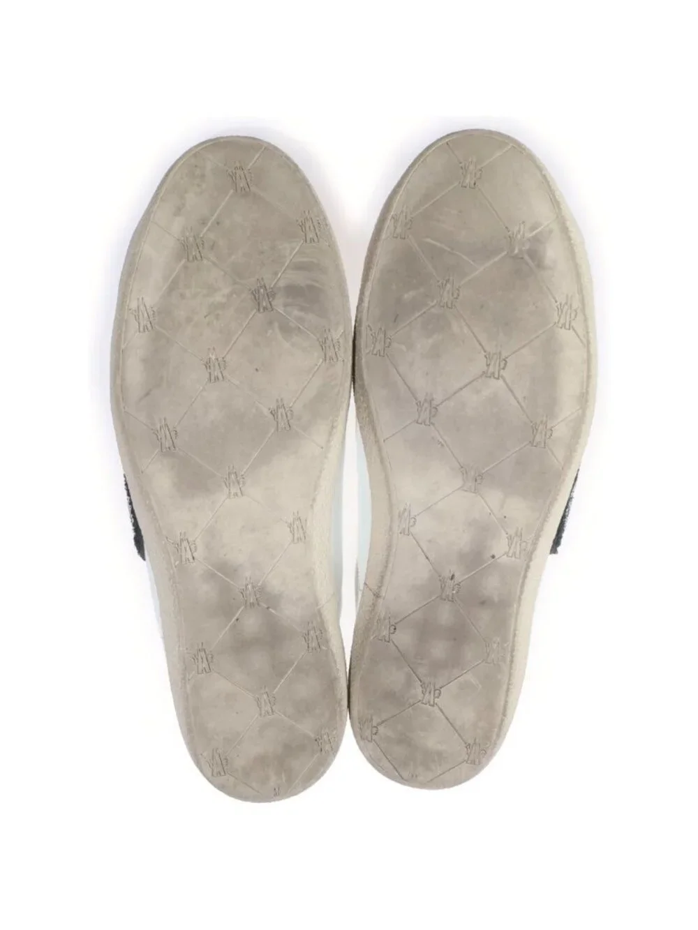 Moncler Palm Angels Leather Low Cut Sneakers White Black
